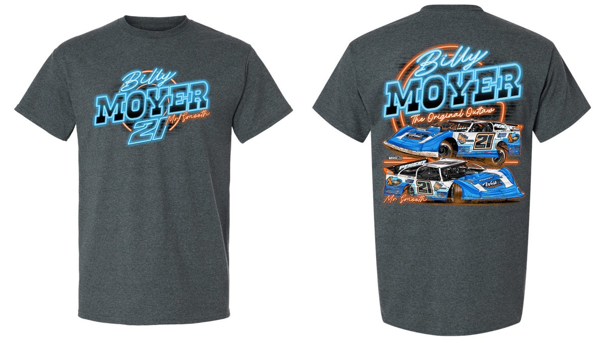 Dark Heather Billy Moyer Neon Short Sleeve Tee