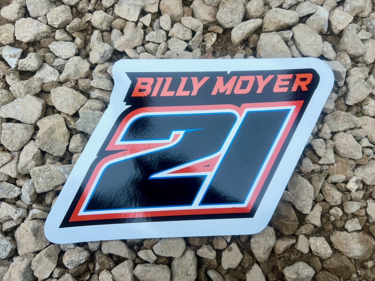 Billy Moyer 21 Big Window Sticker (8" x 4.89")