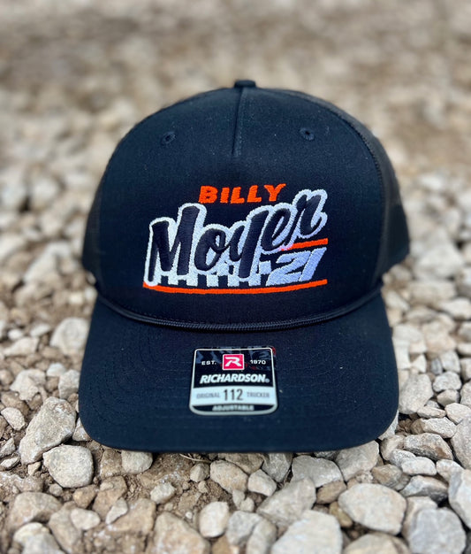 Black / Black Mesh Billy Moyer 21 Checkers Snapback Hat