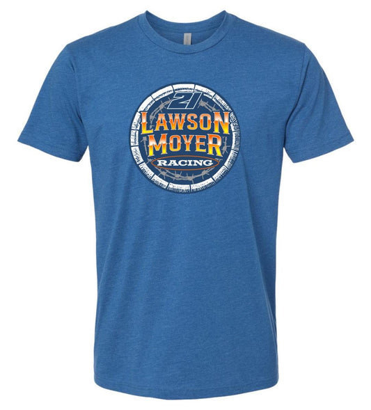 SALE! Blue Lawson Moyer Racing Logo Short Sleeve Tee