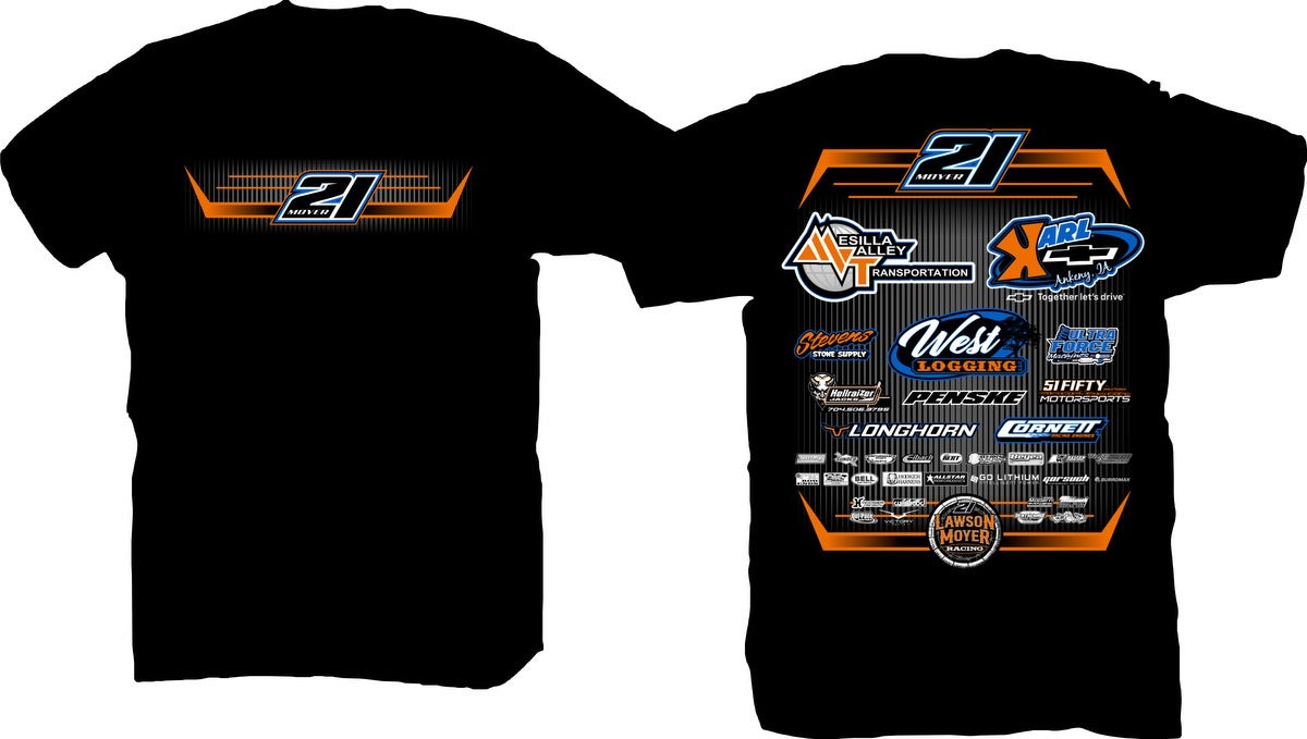 Black Team 21 Sponsors Short Sleeve Tee