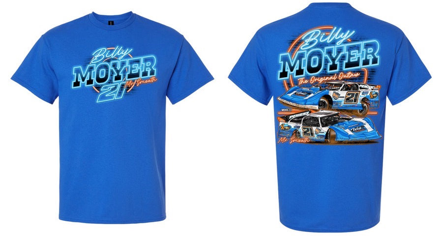 Royal Blue Billy Moyer Neon Short Sleeve Tee