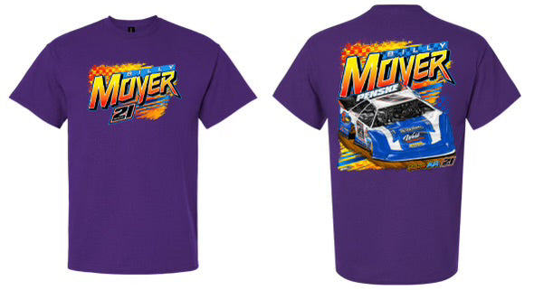 Purple Billy Moyer Fire Short Sleeve Tee