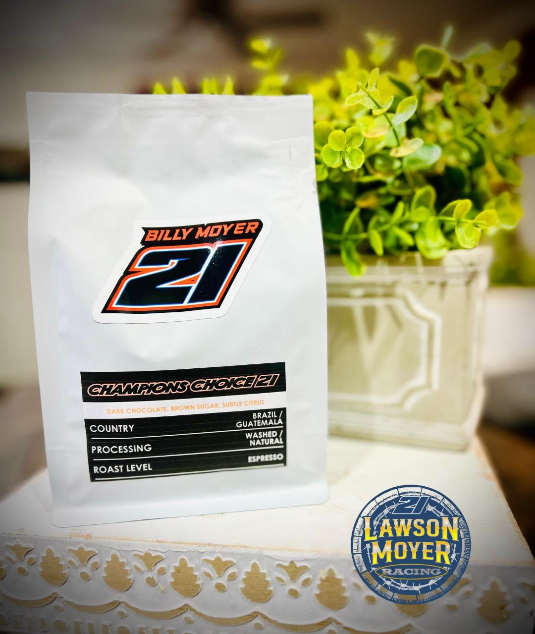 10 oz. Bag of Lawson Moyer Racing Coffee - Six Flavors